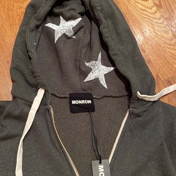NWT Anthropologie Monrow Star Hoodie Dress - Picture 2 of 4